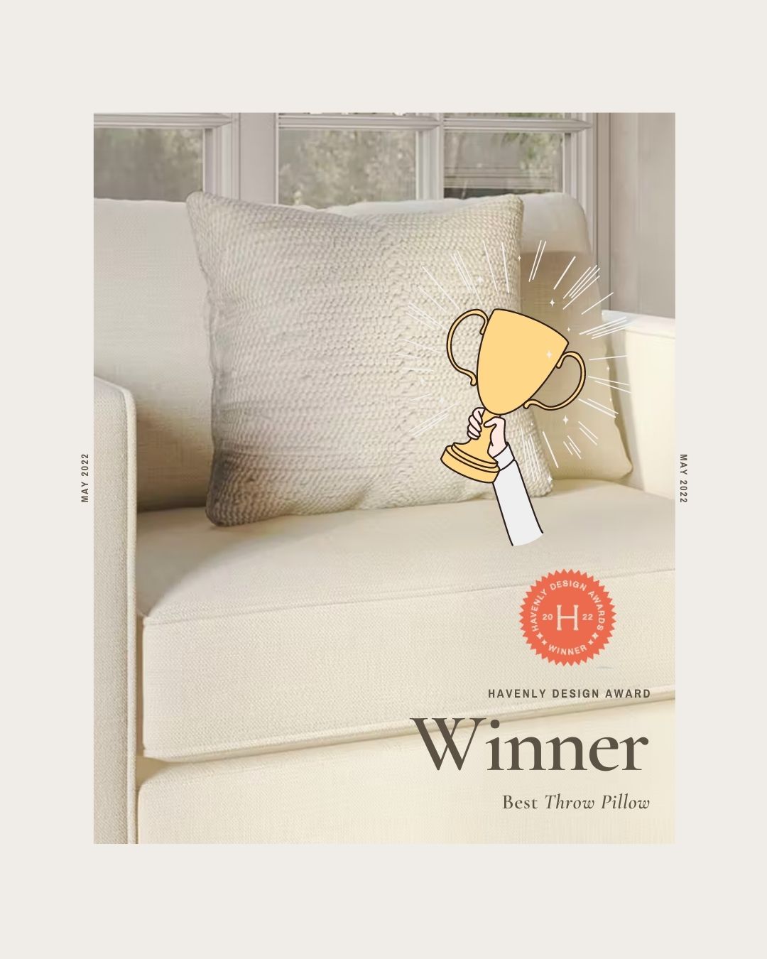 PILLOWPIA Won Best Throw Pillow in Havenly's 2022 Design Awards