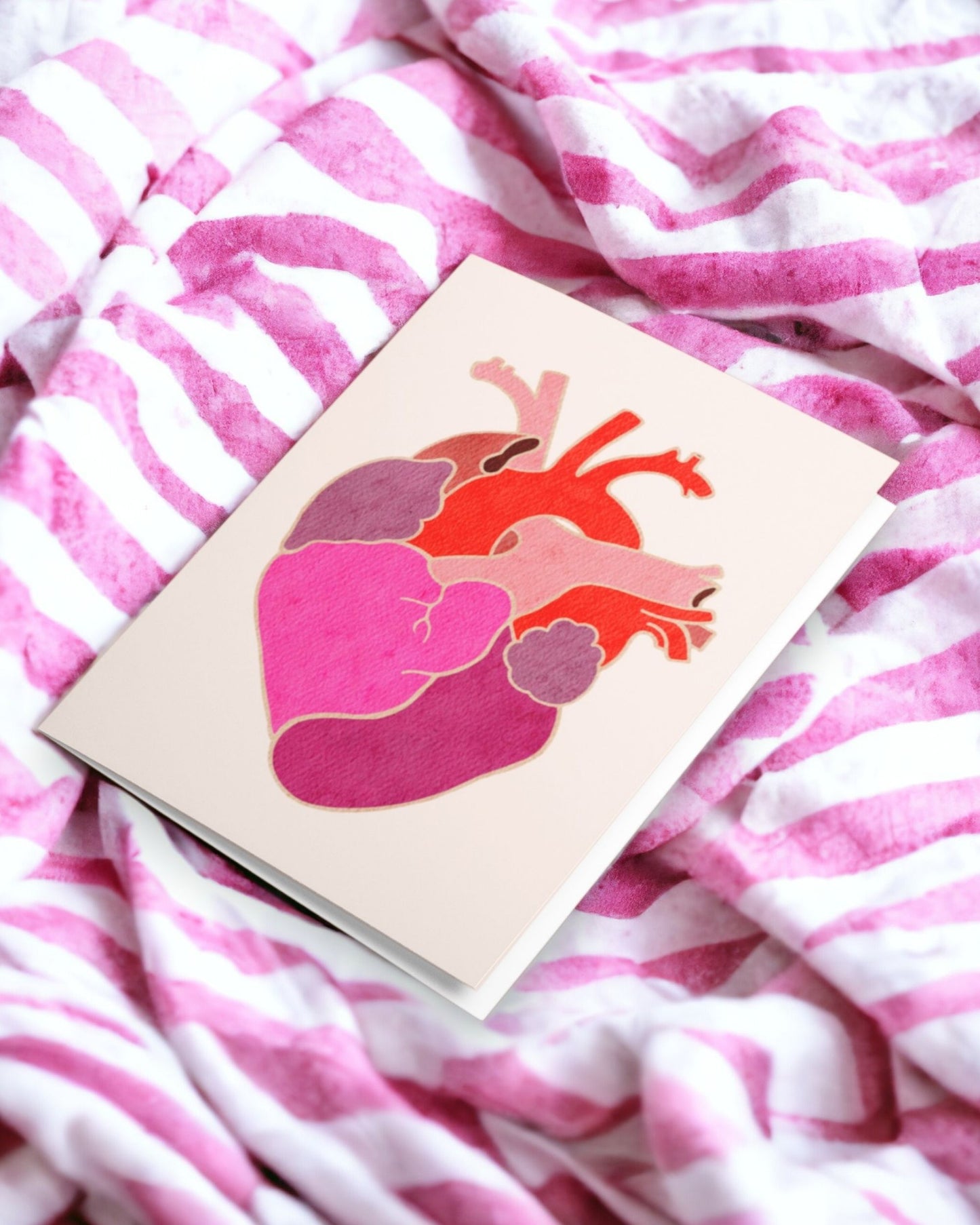 human heart greeting card