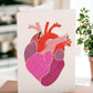 human heart greeting card