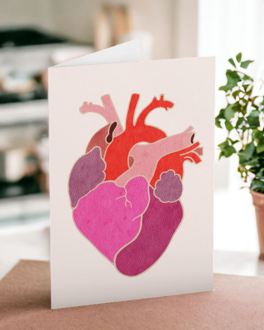 human heart greeting card