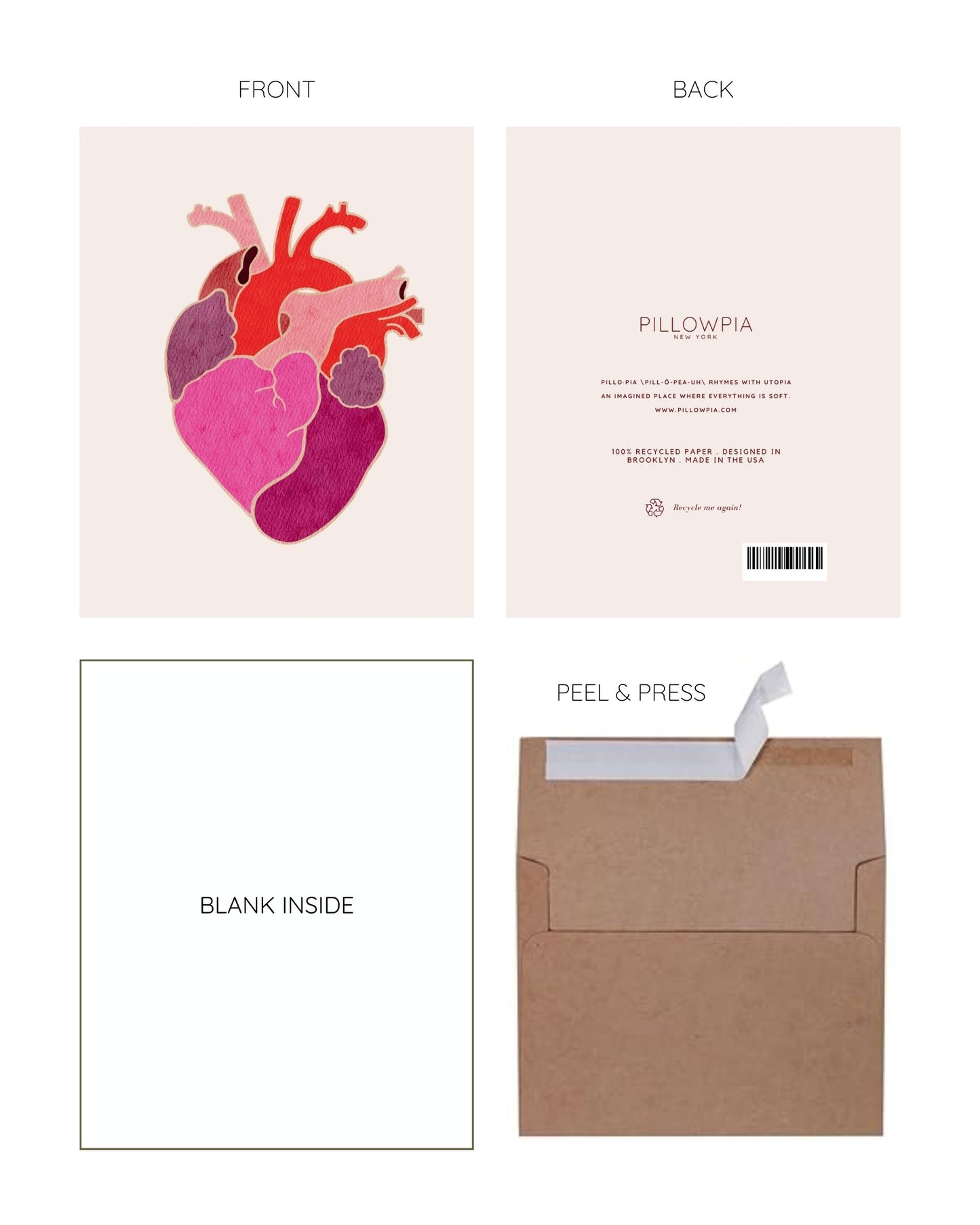 human heart greeting card
