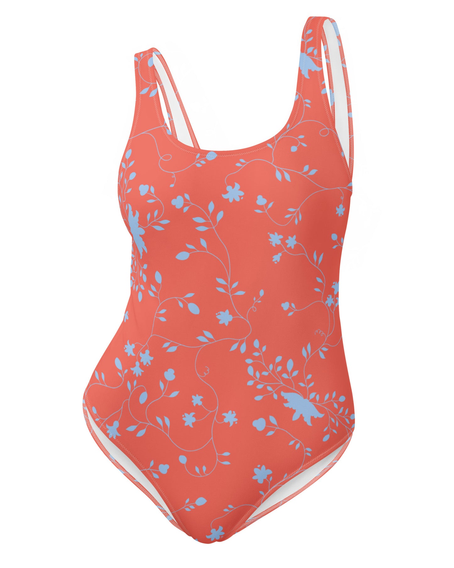 wild clematis one piece swimsuit in poppy