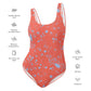 wild clematis one piece swimsuit in poppy