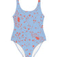 wild clematis one-piece swimsuit in peri
