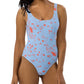 wild clematis one-piece swimsuit in peri