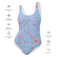 wild clematis one-piece swimsuit in peri