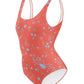 wild clematis one piece swimsuit in poppy