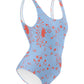 wild clematis one-piece swimsuit in peri