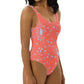 wild clematis one piece swimsuit in poppy