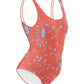 wild clematis one piece swimsuit in poppy