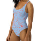 wild clematis one-piece swimsuit in peri