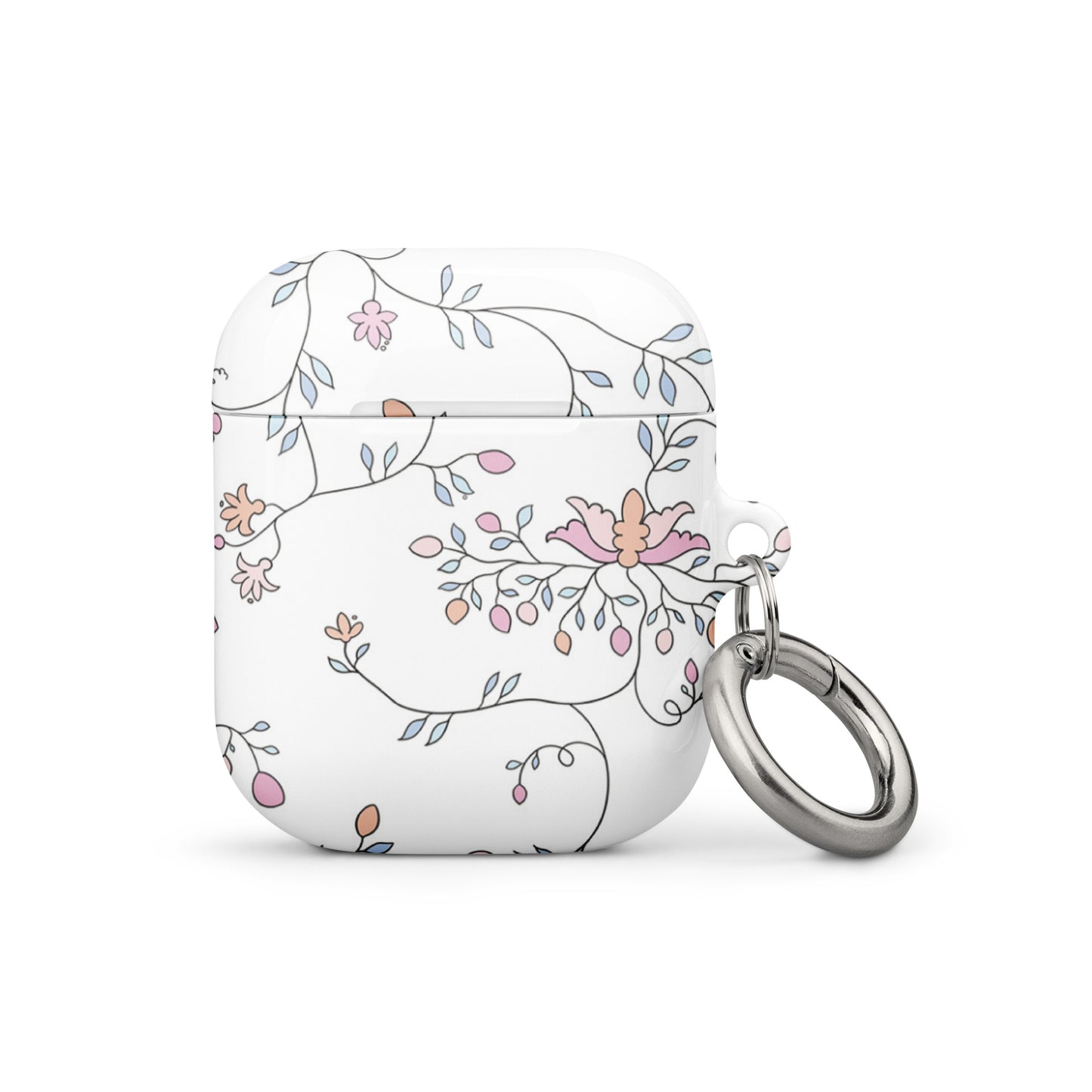 wild clematis case for AirPods® in white