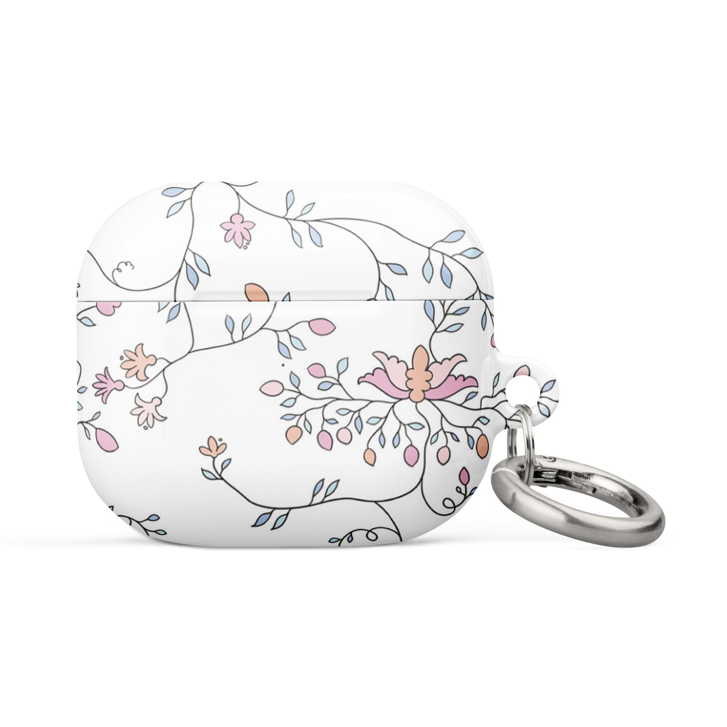 wild clematis case for AirPods® in white
