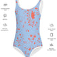 wild clematis one-piece little girls swimsuit in peri