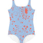 wild clematis one-piece little girls swimsuit in peri