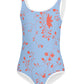 wild clematis one-piece little girls swimsuit in peri