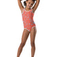 wild clematis one-piece little girls swimsuit in poppy