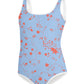 wild clematis one-piece girls swimsuit in peri