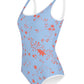 wild clematis one-piece girls swimsuit in peri