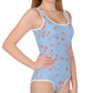 wild clematis one-piece girls swimsuit in peri