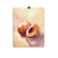 peach watercolor art print