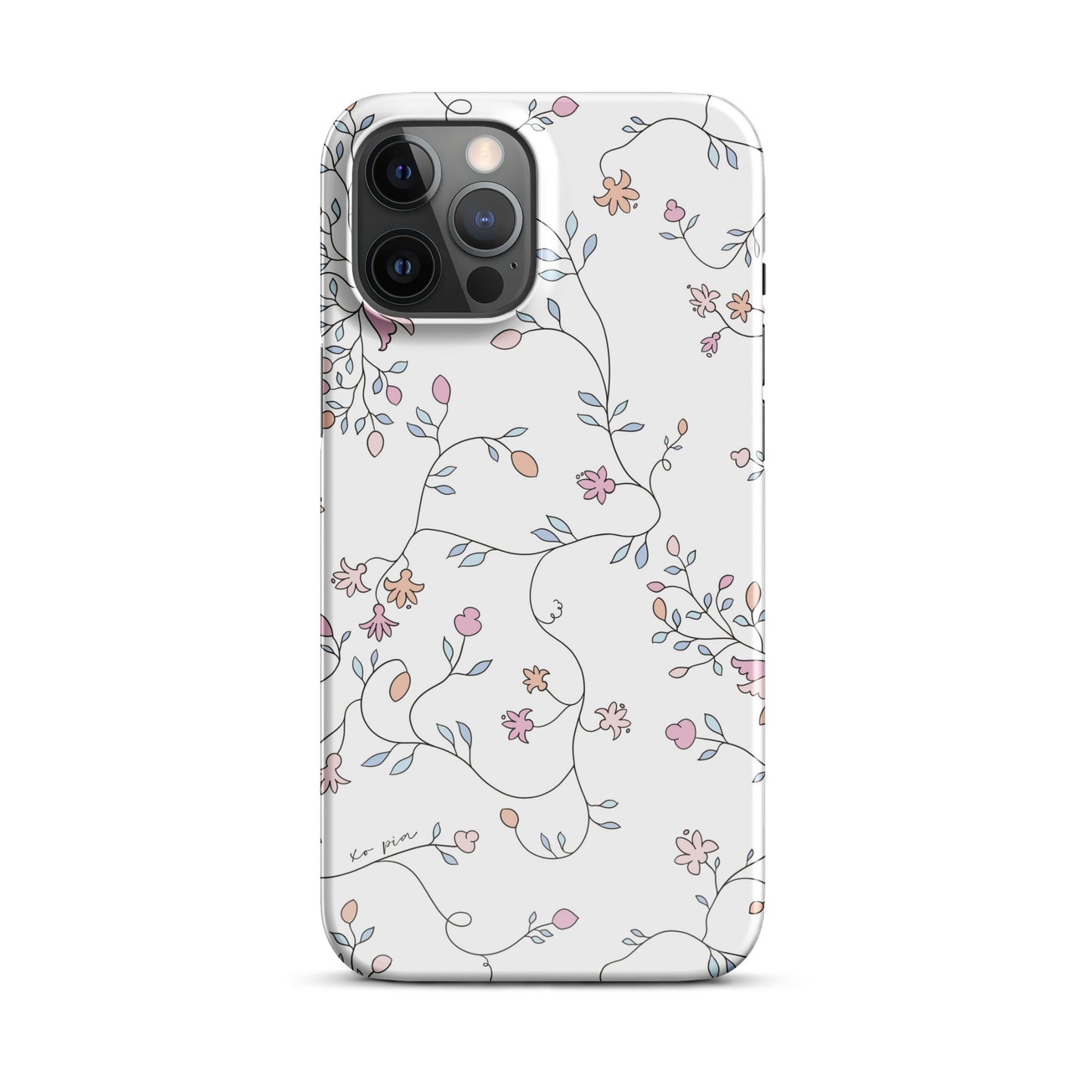 wild clematis snap case for iPhone® in white