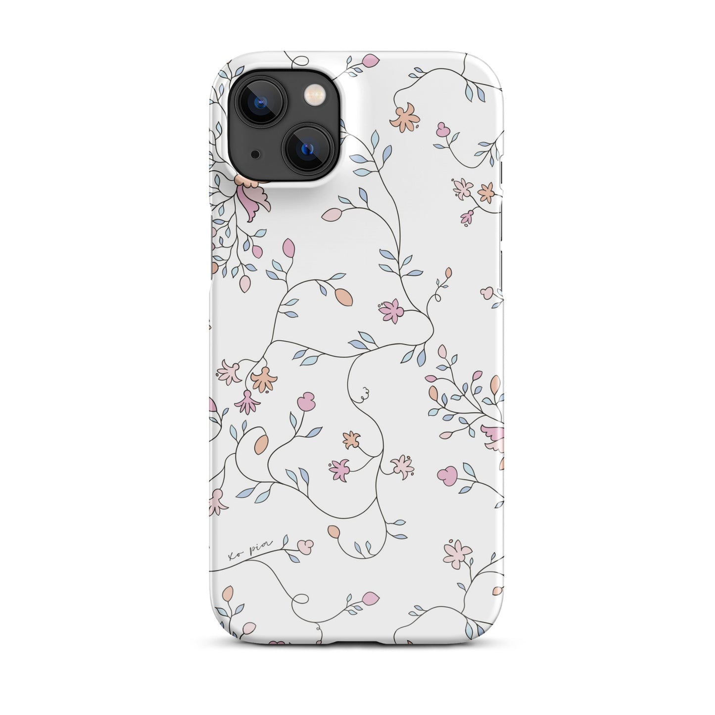 wild clematis snap case for iPhone® in white