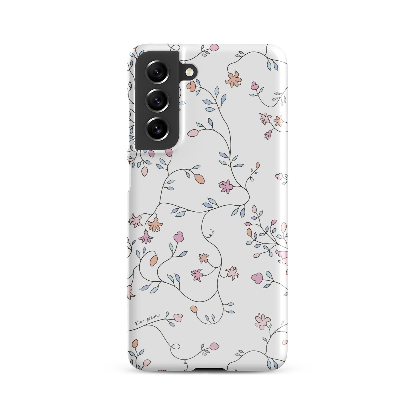 wild clematis snap case for Samsung® in white