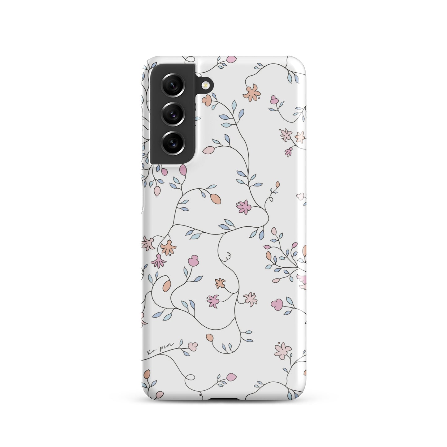 wild clematis snap case for Samsung® in white