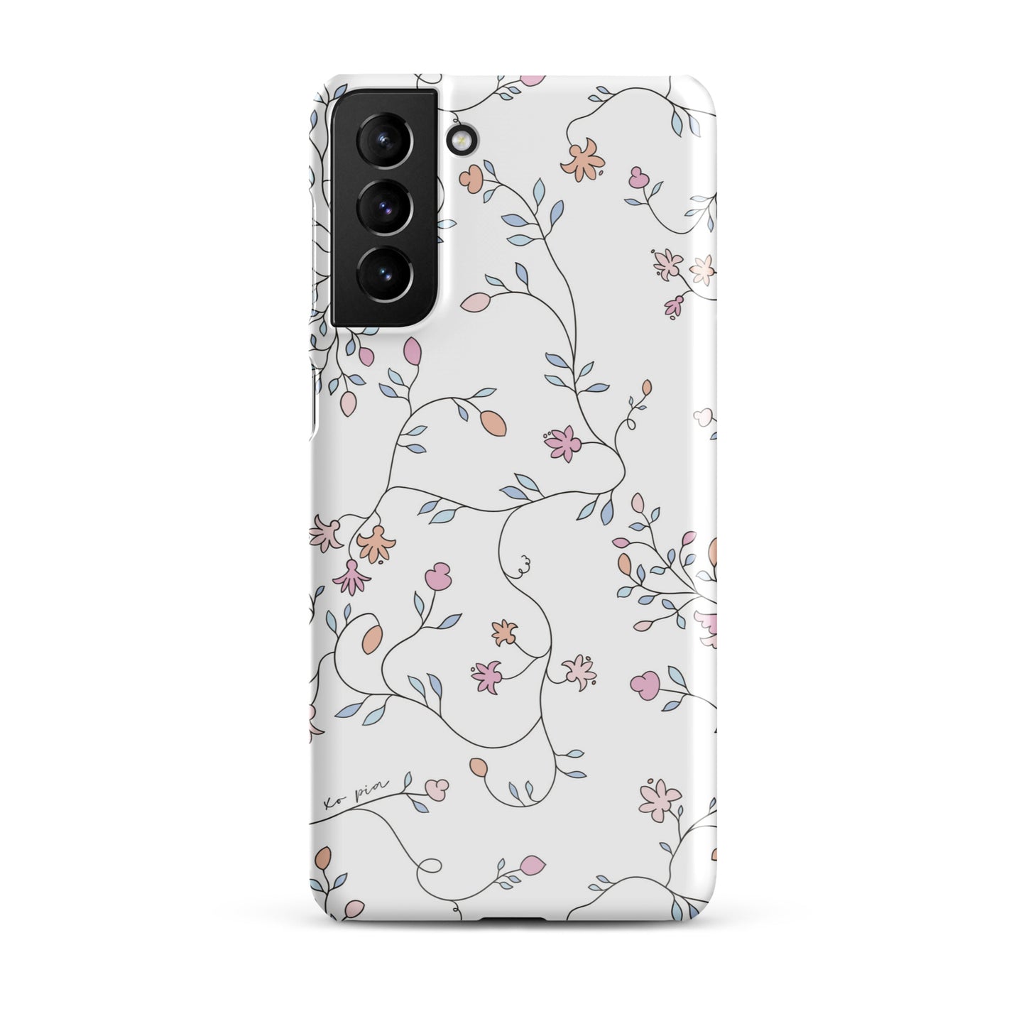 wild clematis snap case for Samsung® in white