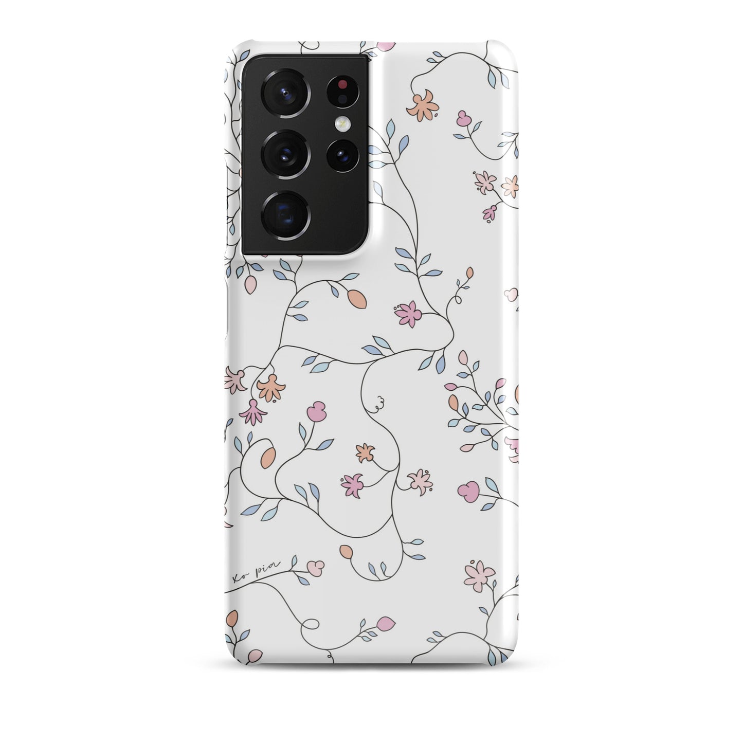 wild clematis snap case for Samsung® in white