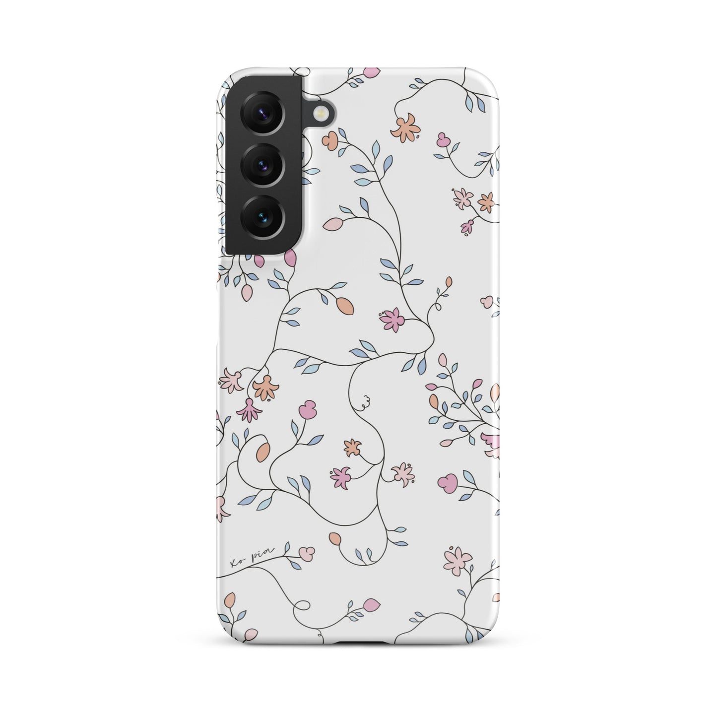 wild clematis snap case for Samsung® in white