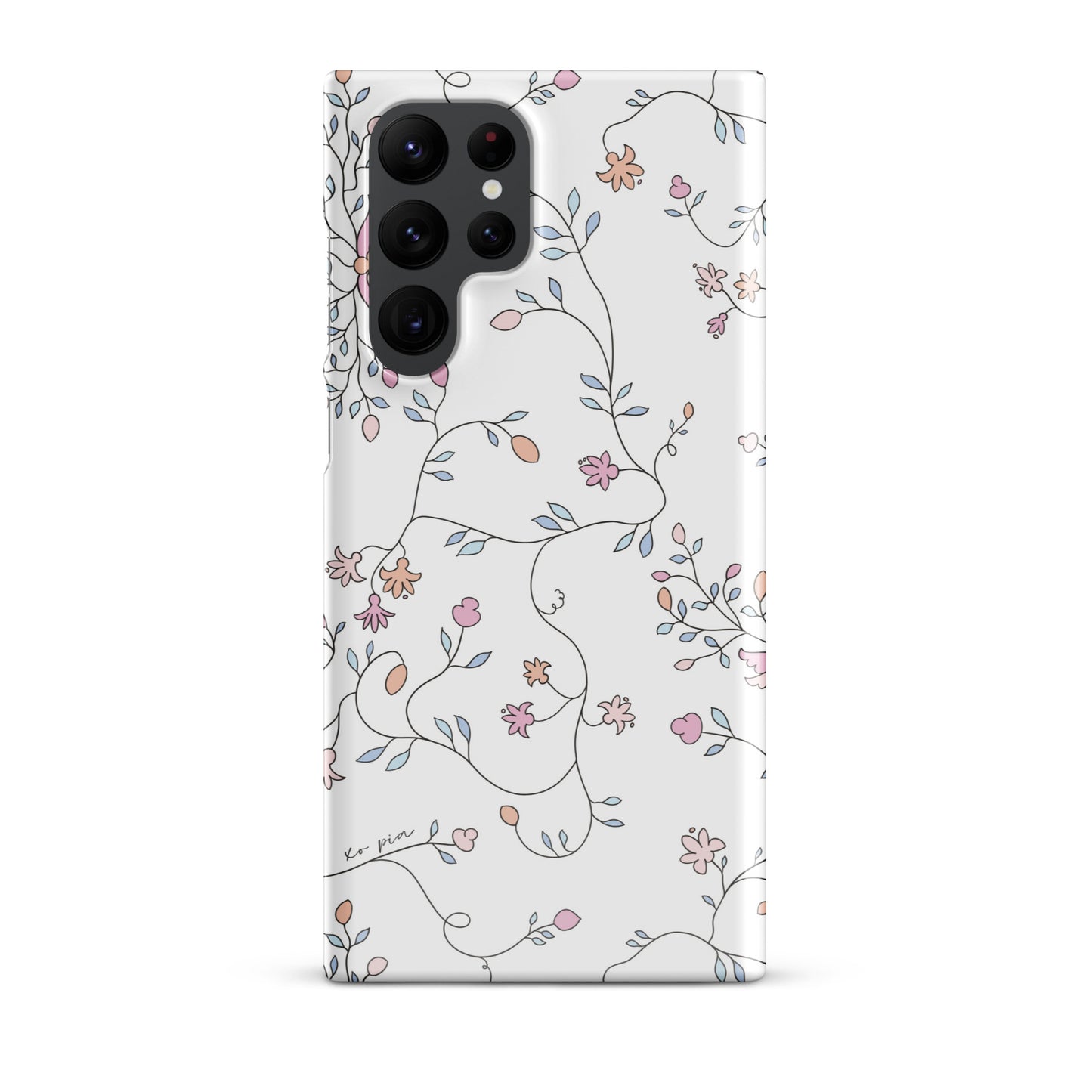 wild clematis snap case for Samsung® in white