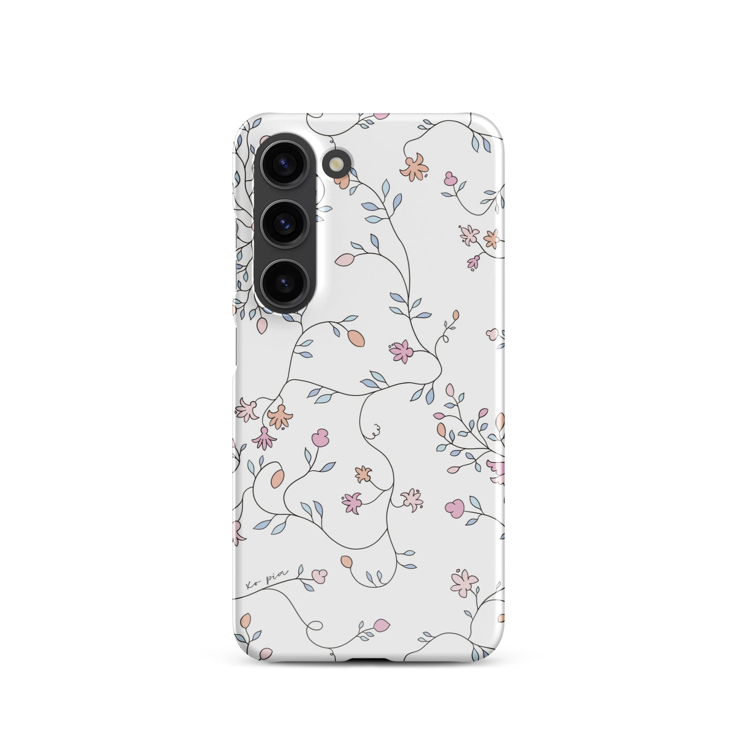 wild clematis snap case for Samsung® in white