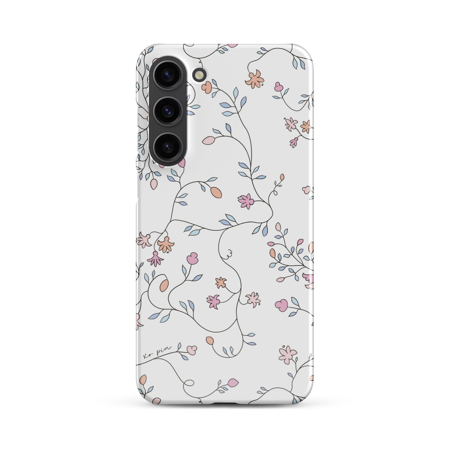 wild clematis snap case for Samsung® in white