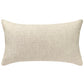 PILLOWPIA cowrie embroidered lumbar pillow in natural