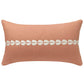 PILLOWPIA cowrie embroidered lumbar pillow in sandalwood