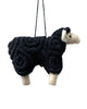 PILLOWPIA wooly sheep ornament black