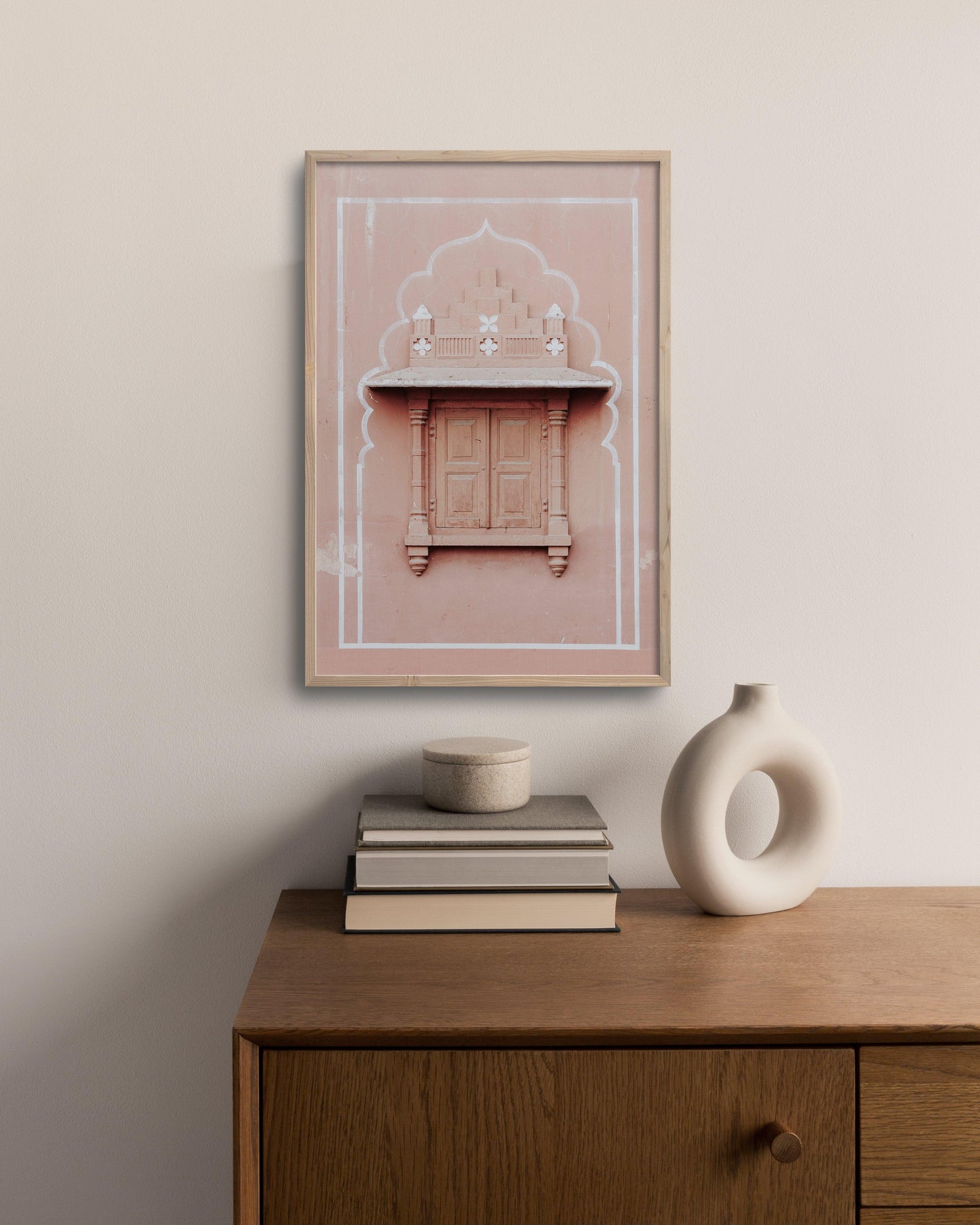 PILLOWPIA pink city triptych center / 24" x 36"