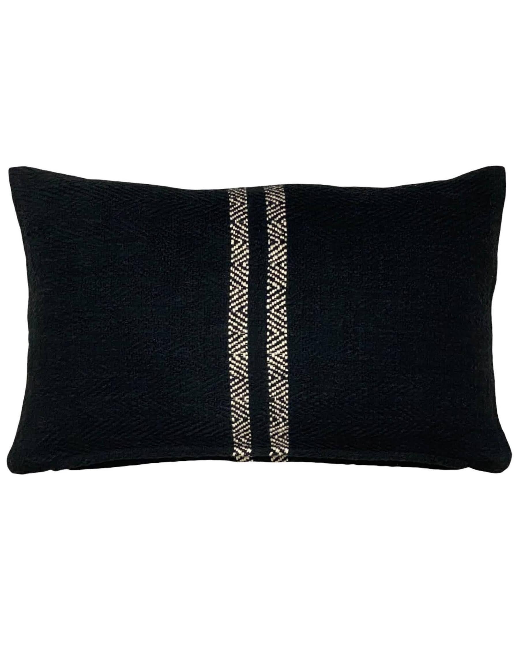 PILLOWPIA hugh lumbar pillow black / cover only