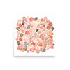 PILLOWPIA pebble beach watercolor art print 10″×10″