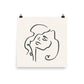 PILLOWPIA sophia line drawing print 10″×10″