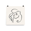 PILLOWPIA sophia line drawing print 10″×10″