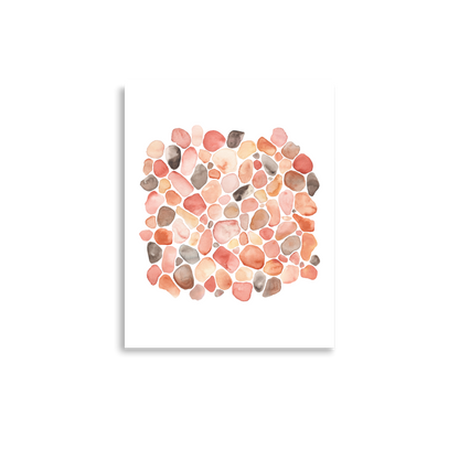 PILLOWPIA pebble beach watercolor art print 11″×14″