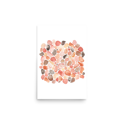 PILLOWPIA pebble beach watercolor art print 12″×18″