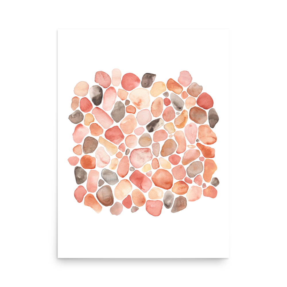 PILLOWPIA pebble beach watercolor art print 18″×24″