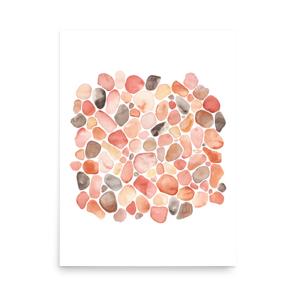 PILLOWPIA pebble beach watercolor art print 18″×24″