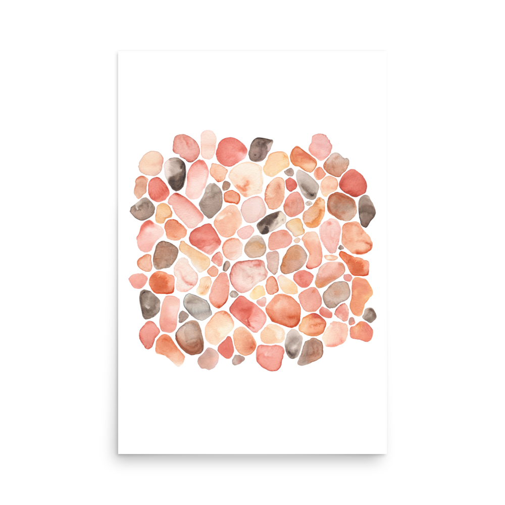 PILLOWPIA pebble beach watercolor art print 24″×36″