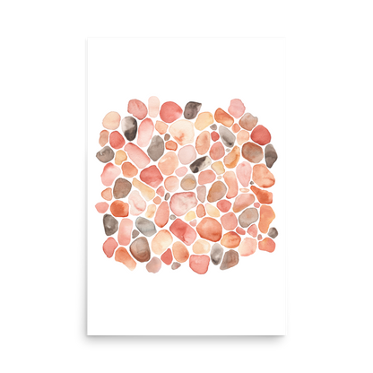 PILLOWPIA pebble beach watercolor art print 24″×36″