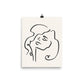 PILLOWPIA sophia line drawing print 8″×10″